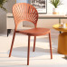 Modern Plastic Dining Chairs with Creative Hollow Back Nordic Shell Style Modern Plastic Dining Chairs with Creative Hollow Back Nordic Shell Style
