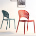 Modern Plastic Dining Chairs with Creative Hollow Back Nordic Shell Style Modern Plastic Dining Chairs with Creative Hollow Back Nordic Shell Style