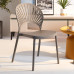 Modern Plastic Dining Chairs with Creative Hollow Back Nordic Shell Style Modern Plastic Dining Chairs with Creative Hollow Back Nordic Shell Style