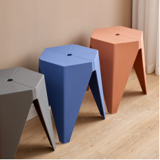 Home Plastic Stacking Nordic Round Thick Jellied Modern Dining Table Chair High Bench Home Plastic Stacking Nordic Round Thick Jellied Modern Dining Table Chair High Bench