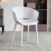 Luxury Plastic Backrest Dining Chairs Bedroom Vanity Negotiation Chair Hollow Library Leisure Stool
