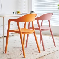 Nordic Plastic Chair Dining Chair Modern Simple Casual Home Adult Thick Backrest Stool Vanity Book Desk Chair Dining Room