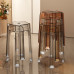 Transparent Plastic Luxury Stackable Round Stool Simple Living Room Stool Dining Chair Acrylic Chair Transparent Plastic Luxury Stackable Round Stool Simple Living Room Stool Dining Chair Acrylic Chair