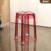 Transparent Plastic Luxury Stackable Round Stool Simple Living Room Stool Dining Chair Acrylic Chair Transparent Plastic Luxury Stackable Round Stool Simple Living Room Stool Dining Chair Acrylic Chair