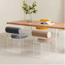 Nordic Acrylic Transparent Designer Dining Chair Minimalist Modern Vanity Chair Home Back Dining Table Chair Nordic Acrylic Transparent Designer Dining Chair Minimalist Modern Vanity Chair Home Back Dining Table Chair