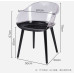 Nordic Acrylic Chair Ghost Creative Armrest Stool Backrest Seat Transparent Plastic Crystal Chair Nordic Acrylic Chair Ghost Creative Armrest Stool Backrest Seat Transparent Plastic Crystal Chair