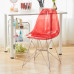 Clear Acrylic Chair Crystal Dining Chair Plastic Backrest Stool Photo Studio Clothing Shop Makeup Chair
