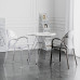 Nordic Acrylic Chair Home Armrest Transparent Chair Milk Tea Shop Crystal Chair Plastic Lounge Stool