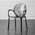 Nordic Acrylic Chair Home Armrest Transparent Chair Milk Tea Shop Crystal Chair Plastic Lounge Stool