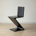 Italian Minimalist Z Chair Solid Wood Mid Century Backrest Chair Designer Retro Dining Chair