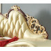 Italian Leather Lounge Chaise Sofa With Golden Carving Frame Italian Leather Lounge Chaise Sofa With Golden Carving Frame