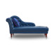 Tufted Charming Blue Brown Premium Real Leather Lounge Chaise Sofa Tufted Charming Blue Brown Premium Real Leather Lounge Chaise Sofa