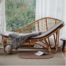 Indonesian Rattan Recliner Chair Outdoor Balcony Home Leisure Napping Single Person Rattan Weave Simple Lazy Sofa