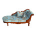 American Luxury Princess Chair Bedroom Beauty Couch Fabric Single Sofa Empress Chair Solid Wood European Luxury Princess Chair