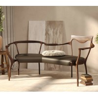Creative Relaxing Chair Classic Sofa Chair North American Black Walnut Recliner Royal Chair Couple Chair