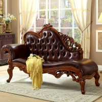 American Head Layer Genuine Leather Princess Chaise Lounge European Real Wood Leisure Chair End Stool