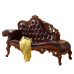 American Head Layer Genuine Leather Princess Chaise Lounge European Real Wood Leisure Chair End Stool American Head Layer Genuine Leather Princess Chaise Lounge European Real Wood Leisure Chair End Stool