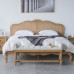 American Country Retro Vintage Linen Oak Wood Bed Stool Footstool American Country Retro Vintage Linen Oak Wood Bed Stool Footstool