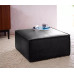 Nordic Luxe Genuine Leather Square Ottoman Stool Nordic Luxe Genuine Leather Square Ottoman Stool