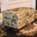 American Footstool Ottoman Living Room Mediterranean Style Single Fabric Sofa Side Table Rectangular European Style