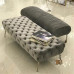 Scandinavian Luxury Fabric Metal Bed End Ottoman American Living Room Shoe Changing Footstool Mall Lounge Bench