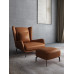 Nordic Minimalist Leather Single Sofa Chair Living Room Minimal Luxury Designer Armchair Tiger Chair Footrest Nordic Minimalist Leather Single Sofa Chair Living Room Minimal Luxury Designer Armchair Tiger Chair Footrest