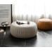 Scandinavian Round Leather Ottoman Footstool Coffee Table Storage Stool Scandinavian Round Leather Ottoman Footstool Coffee Table Storage Stool
