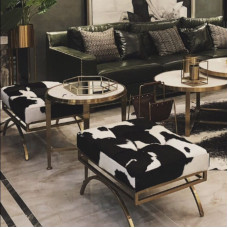Modern Luxury Cowhide Shoe Bench Modern Luxury Cowhide Shoe Bench