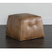 Leather Brown Ottoman Living Room Sofa Stool Footstool Hallway Shoe Bench Stool
