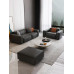 Italian Luxury Sofa Footstool Silicone Upholstered Beanbag Sofa Stool Leather Cuboid Stool Living Room Hat Rack Stool