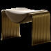 Italian Luxury Genuine Leather Footstool Minimalist Designer Customized Guest Tea Stool
