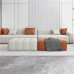Minimal Leather Square Footstool Ottoman Tea Table Minimal Leather Square Footstool Ottoman Tea Table