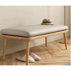 Scandinavian Entryway Footstool Modern Minimalistic Solid Wood Fabric Cushioned Sofa Stool Scandinavian Entryway Footstool Modern Minimalistic Solid Wood Fabric Cushioned Sofa Stool