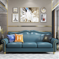 Modern Minimalist Leather Sofa Set for Living Room 3 Seater