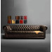 American Leather Luxury Grey Living Room Sample Small Apartment Sample Room Upper Layer Leather Solid Wood Sofa