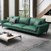 Italian Style Minimalism Leather Sofa Nordic Modern Living Room Straight Sofa Small Size Latex Leather Sofa