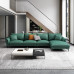 Italian Style Minimalism Leather Sofa Nordic Modern Living Room Straight Sofa Small Size Latex Leather Sofa