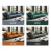 Italian Style Minimalism Leather Sofa Nordic Modern Living Room Straight Sofa Small Size Latex Leather Sofa