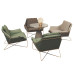 Light Luxury Modern Reception Conversation Sofa Coffee Tea Rest Leather Couch