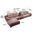Luxury Genuine Leather Sofa Set Modern Minimalist Home Furniture Top Layer Cowhide