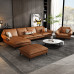 Leather Sofa Italian Minimalist Top Layer Cowhide Modern Living Room Nordic Luxury Noblewoman Art Leather Corner Sofa