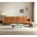 Italian Leather Sofa Minimalism Style Furniture