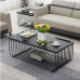 Modern Luxury ThreeSeater Leather Sofa Tea Table Set