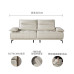 Leather Deep Adjustable Armrest Piano Key Sofa Leather Deep Adjustable Armrest Piano Key Sofa