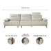Leather Deep Adjustable Armrest Piano Key Sofa Leather Deep Adjustable Armrest Piano Key Sofa