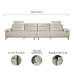 Leather Deep Adjustable Armrest Piano Key Sofa Leather Deep Adjustable Armrest Piano Key Sofa