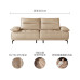 Leather Deep Adjustable Armrest Piano Key Sofa Leather Deep Adjustable Armrest Piano Key Sofa