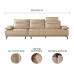 Leather Deep Adjustable Armrest Piano Key Sofa Leather Deep Adjustable Armrest Piano Key Sofa