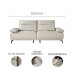 Leather Deep Adjustable Armrest Piano Key Sofa Leather Deep Adjustable Armrest Piano Key Sofa