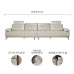 Leather Deep Adjustable Armrest Piano Key Sofa Leather Deep Adjustable Armrest Piano Key Sofa